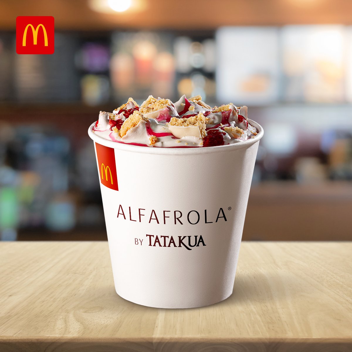 mcdonalds_py's tweet photo. Vení a McDonald’s a disfrutar del delicioso McFlurry Alfafrola By Tatakua con Frutilla🍓🤤 https://t.co/XITVaIcJ4i