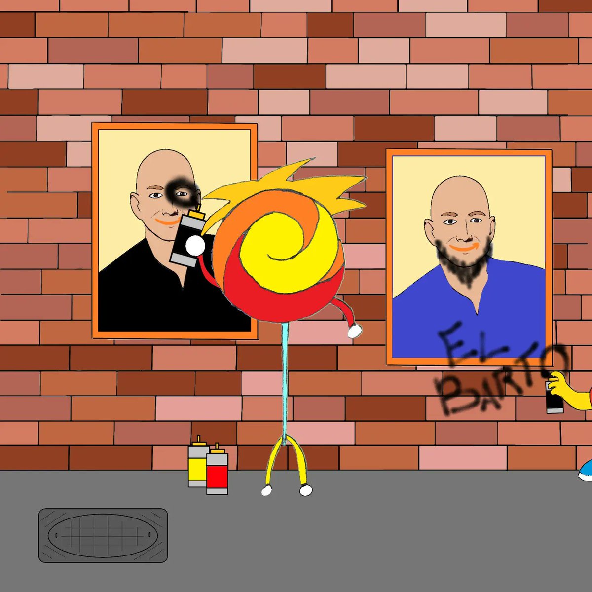 CCC_chef's tweet photo. 🍭The candies can't resist smearing the portrait of the great Bezos😅😅 with the help of the legendary Bart Simpson👏👏🚀 #elbarto
📣For sale on Opensea📣
#amazon #AmazonPrimeDay #amazondeals #primevideo #prime #bezos #jeffbezos #smear #opensea #simpsons #thesimpsons #bart https://t.co/cb3i9Udro0