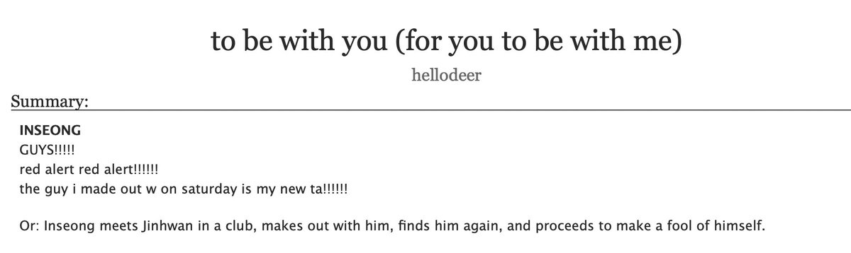to be with you (for you to be with me) 🎤

inseong/jinhwan, 8.9k
inseong makes a lot of musical theater references while he falls in love
written for <a href="/KingdomFanFest/">Keys To The Kingdom Fest 👑 Claiming & Creating</a> 

archiveofourown.org/works/37315123