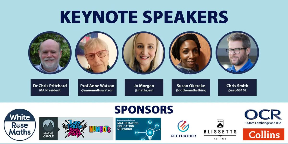 Mathematical_A's tweet photo. We would like to celebrate #InternationalWomensDay and shout-out to our amazing keynote speakers at our Annual Conference @annemathswatson @mathsjem @dothemathsthing #MathsConf22 Book your place from £15 https://t.co/VRpAohCvjK Gold Sponsors: @WhiteRoseMaths @MathsCircleLtd https://t.co/dFFaeRfboZ