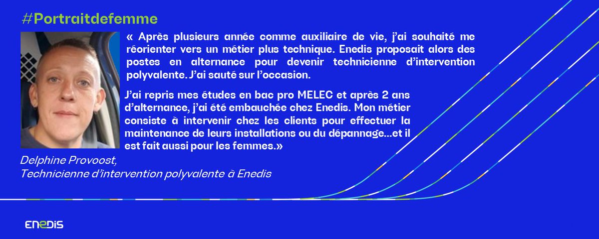 #8mars2022 En présence de  #CamilleTubiana, Préfète Déléguée pour l'Egalité des Chances, Delphine Provoost, salariée d'<a href="/enedis/">Enedis</a>, est venue raconter son parcours à des femmes en recherche d'#emploi ou de reconversion à #poleemploi. #JourneeInternationaleDesDroitsDesFemmes