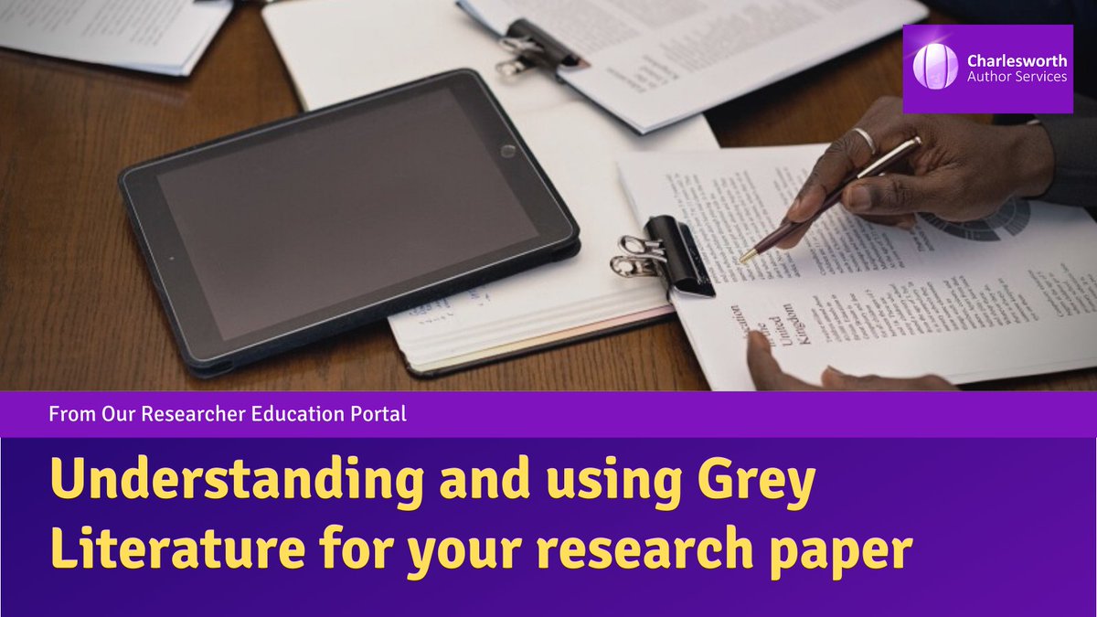 CWGAuthors's tweet photo. ✴️ What is #GreyLiterature?
✴️ Can you use it for your research?
✴️ If so, how do you do so?
All your questions on referencing grey literature answered in this article.
Read here. 👉 https://t.co/s0EZ2lsoqd
#AcWri #ResearcherEducation #ECRdev #ECRchat #AcademicTwitter https://t.co/PPA6GcCTQb