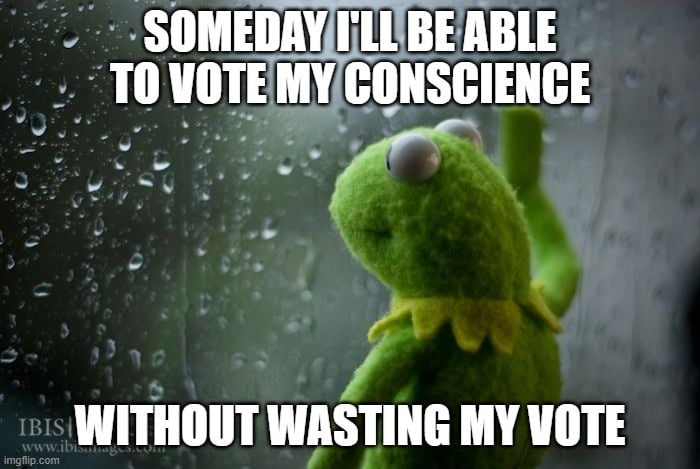 #RankedChoiceVoting allows voters to choose a third-party or independent candidates without “wasting” their vote.  Why can't someday be today?

Find out more about why #Kentucky needs #RCV  rankthevoteky.org/why_rcv