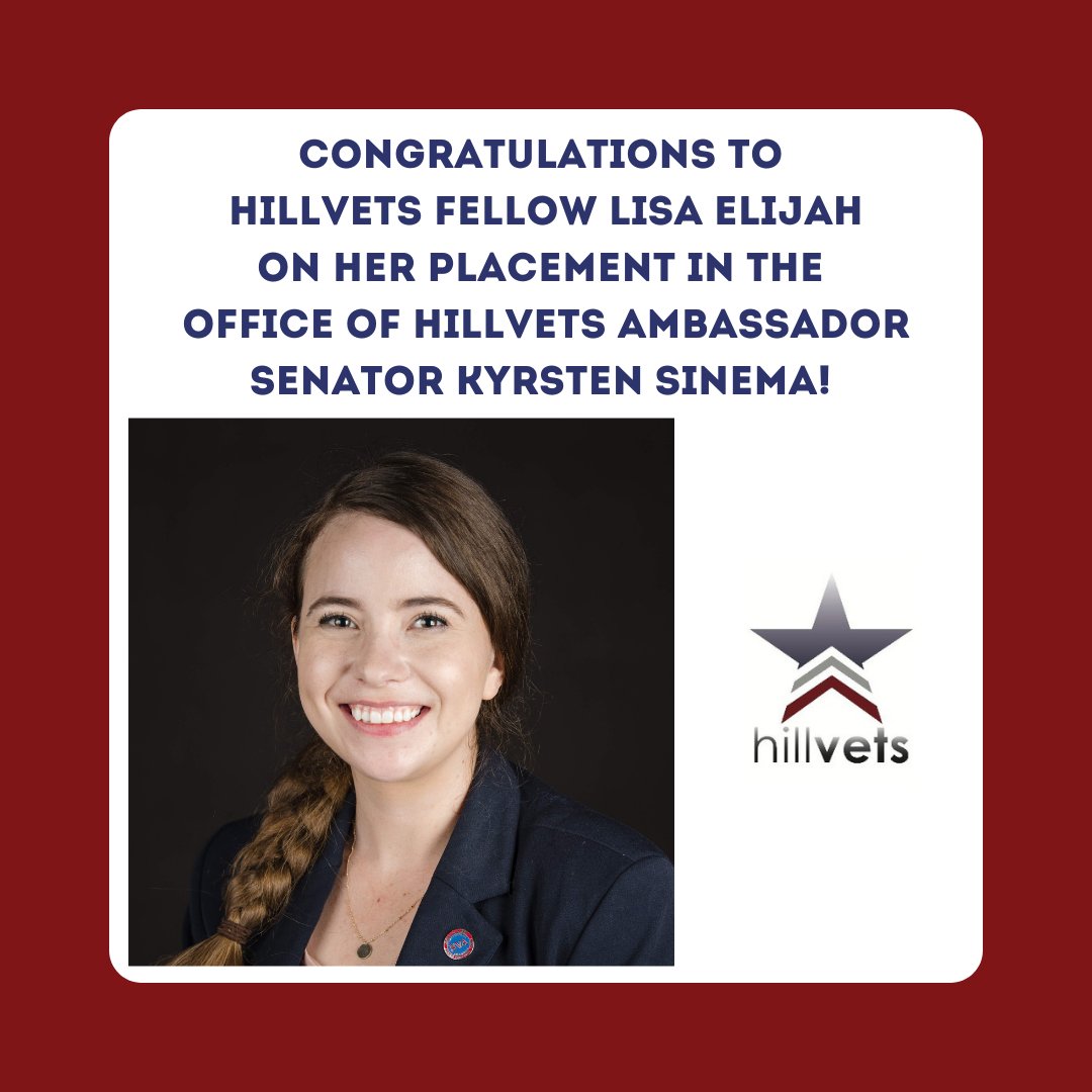 HillVets's tweet photo. What better day to announce that @HillVets House Fellow Lisa Elijah started her Fellowship in @SenatorSinema office, than on #InternationalWomensDay!
#HillVetsFellowship #HillVetsHouse #veterans #military #MilitarySpouses #AirForceVeteran #ArizonaSenator #HillVetsHouseAmbassador https://t.co/73SMzwILg6