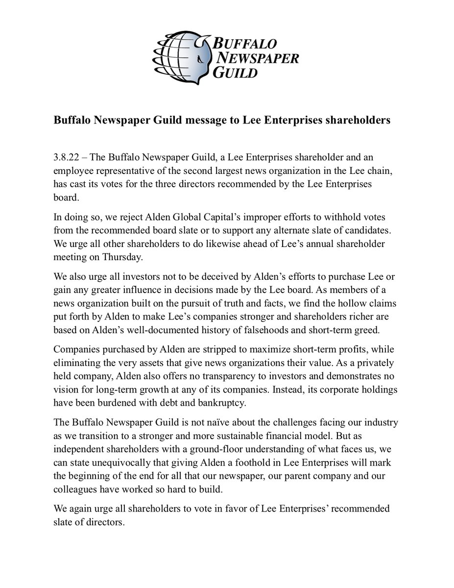 Buffalo Newspaper Guild tweet media