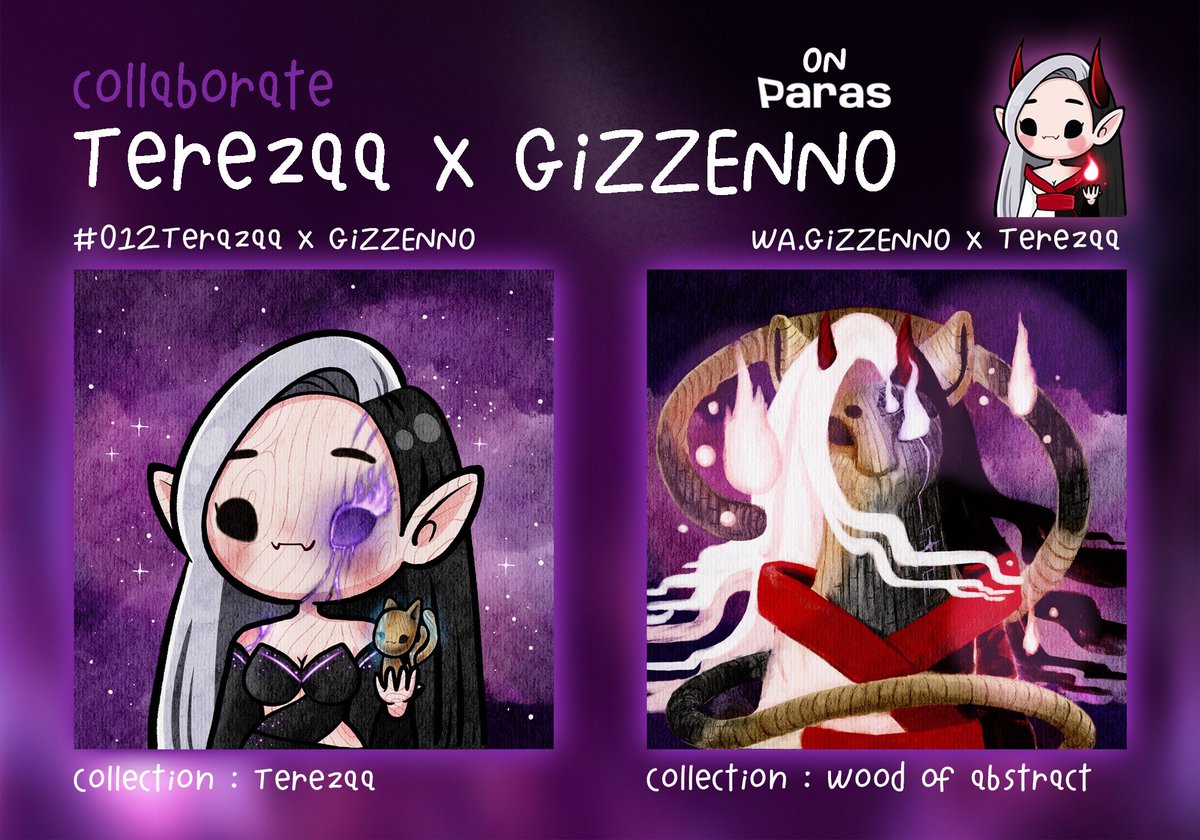 วันนี้น้องเทมาคอลแลปกับคุณรอกฮ้าฟฟ🐿
@Gizzenno งานชิ้นนี้ดูดกลืนวิญญาณมาก
🪵ฝากน้องเทไม้ และน้องแมวไม้ด้วยค่า🪵
.
😈Terazaa x GiZZENNO😈
paras.id/token/x.paras.…
🐿WA.GiZZENNO X Terezaa🐿
paras.id/token/x.paras.…

<a href="/ParasHQ/">Paras 🟩🟧</a> #parasnft #parasartist #nftthailand #nft #NFTCommunity