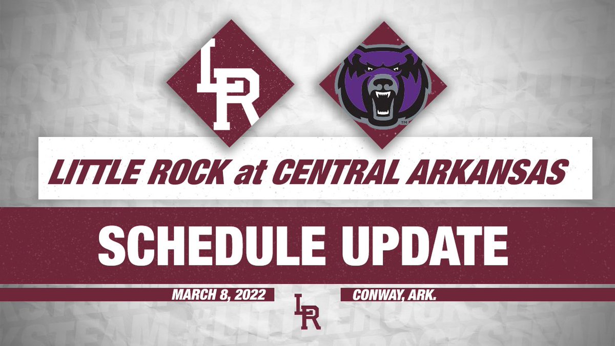 🚨 SCHEDULE UPDATE 🚨

Due to forecasted ⛈ this afternoon, our game <a href="/UCABearBaseball/">UCA Baseball</a> has been moved to WEDNESDAY at 4 p.m. in Conway.

No baseball today. 🙁

#LittleRocksTeam