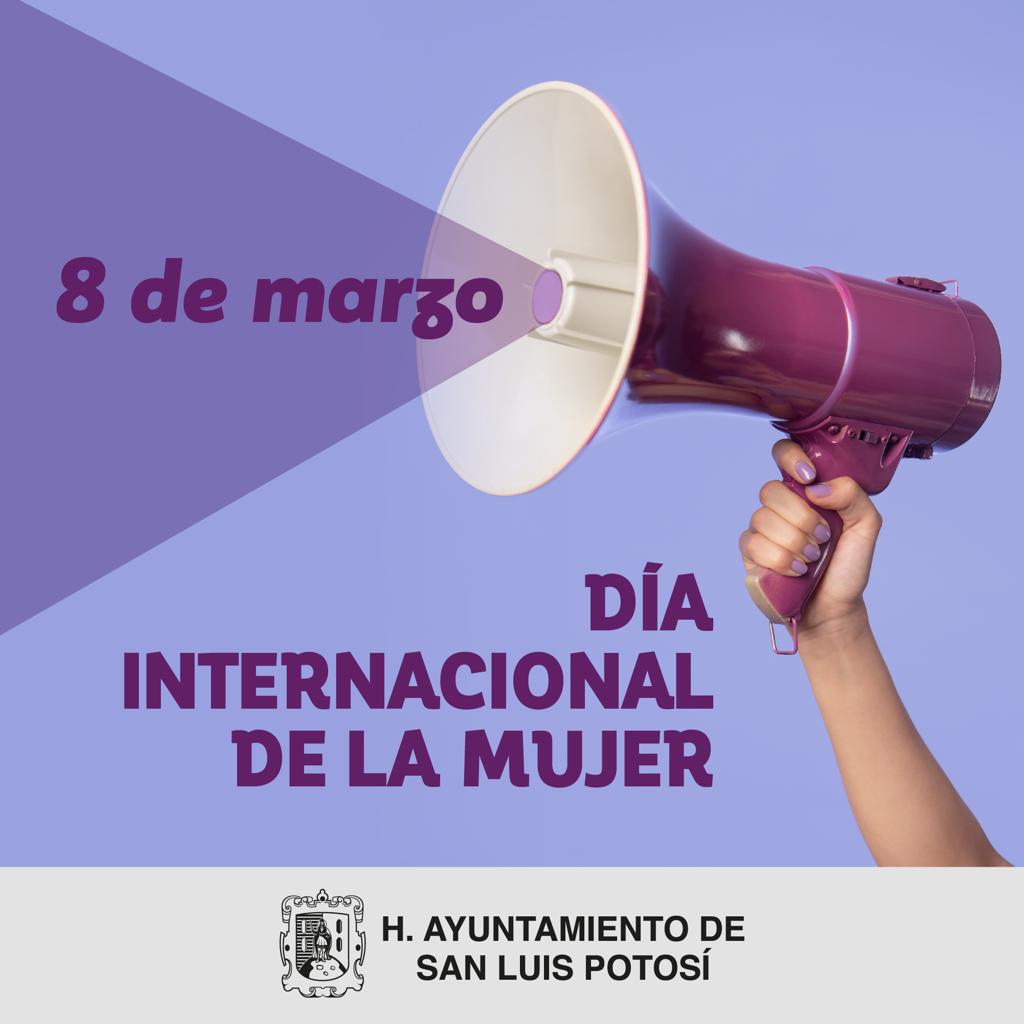 SLPMunicipio's tweet photo. 🙋 Este Día Internacional de la Mujer reforzamos el compromiso de seguir impulsando políticas públicas que logren la igualdad y respeto a las mujeres y niñas potosinas. 🔵 https://t.co/HbQ2uHSOdl