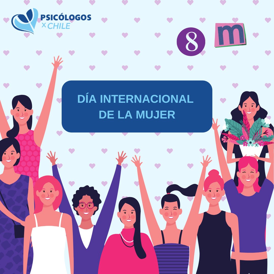 Hoy 8 de marzo, día en que se conmemora el #DiaInternacionalDeLaMujer , queremos homenajear y reconocer el trabajo y aporte de todas nuestras psicólogas y voluntarias de la ONG ás justo, equitativo y digno💙 #saludmental #psicologosxchile #mujeres