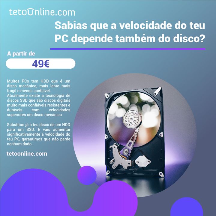 tetoOnline's tweet photo. Sabias que a velocidade do teu PC depende também do disco?
Substituo já o teu disco de um HDD para um SSD. E vais aumentar significativamente a velocidade do teu PC, garantimos que não perde nenhum dado.
#tetoOnline #viseu #manutençãoPC #hardware #SSD https://t.co/xPADJfPuOA