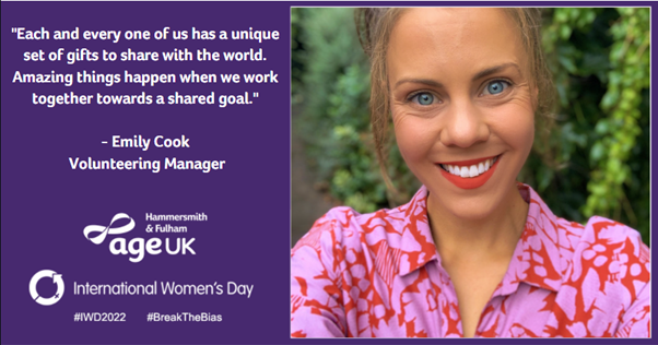 AgeUKHF's tweet photo. It's #InternationalWomensDay 

We've got some pretty incredible #women who are volunteers, instructors, staff, trustees and supporters. 
We couldn't run our service without them. If you know one of these ladies, be sure to give them a shout out today! 

#BreakTheBias #IWD2022 https://t.co/BeCgEZa6BI