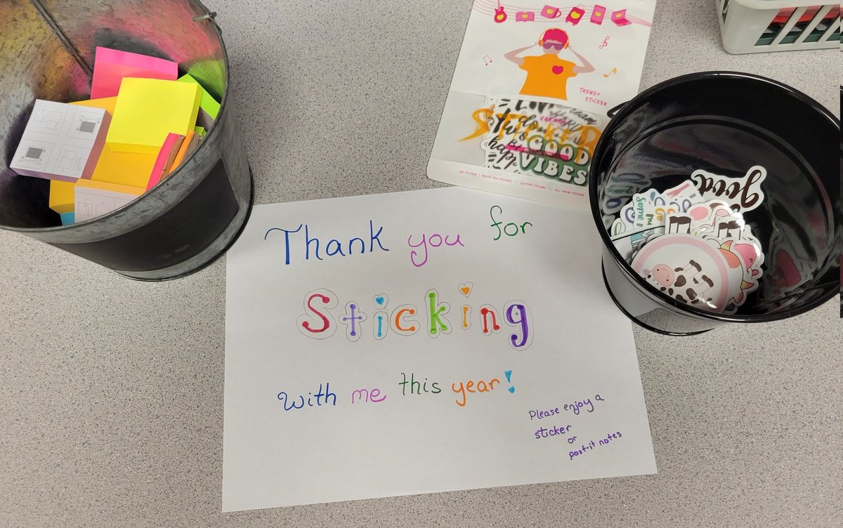 MrsSteen1's tweet photo. #studentappreciationweek day 2! Love seeing which stickers Ss pick! #teammav https://t.co/ZSPZ5tcZYt