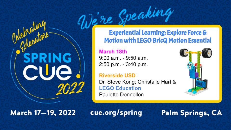 You've been served 🎾
to appear
w/ @RiversideUSD @SKong81 @engagedEDU & @LEGO_Education @sdpaulette  
Join us @cueinc #SpringCUE to 
Get sporty!
⚽️🏀🏈⚾️🥎💪
You'll laugh;
You'll learn; 
& you will build w/ LEGO Education's BricQ Motion Essential
#pun #puntastic
🏆🏆🏆
#WeAreCUE