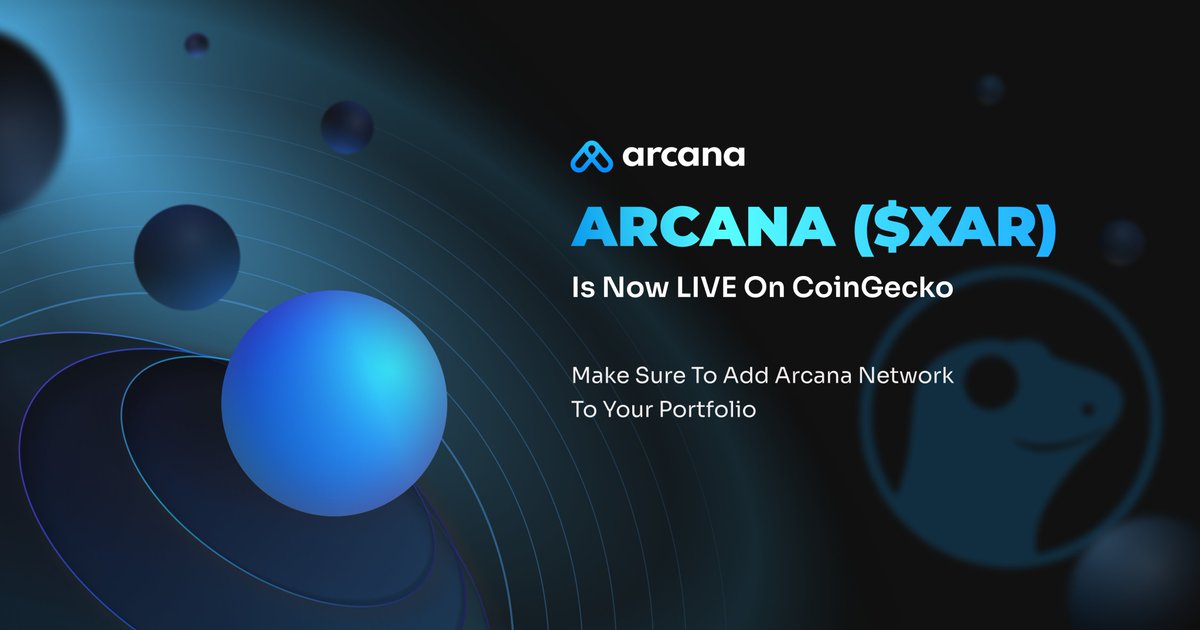 We've got some great news! 🔥

We are now listed on <a href="/coingecko/">CoinGecko</a>! Click below and add our project to your portfolio. 👇

coingecko.com/coins/arcana-n…