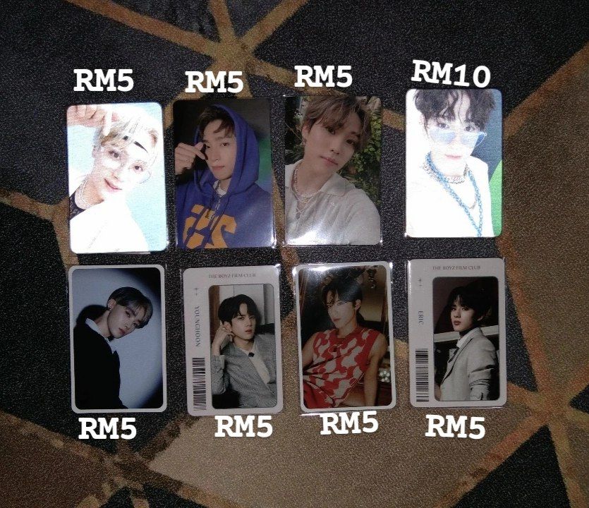 WTS THE BOYZ PC

📍price in the pic exclude postage
📍postage rm8 (if wm)
📍accept online banking and shopeepay 
📍hmu if interested 

eric younghoon new sangyeon hyunjae haknyeon jacob stealer ticket sg bang kick ver lenti chase sparkling splash pc
#pasartbz #pasartheboyz