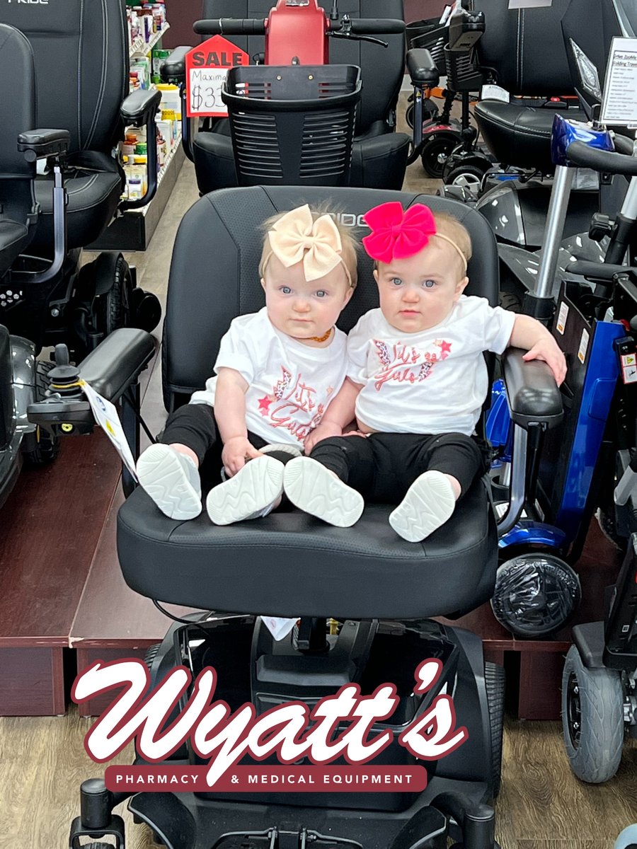 wyattspharmacy's tweet photo. Ella and Marley are ready to roll, how about you? #wyattspharmacy #wyattsmedical #wyattsmaternity #wyattsfamily #powerwheelchair #mobility https://t.co/WM8RGw2FYJ