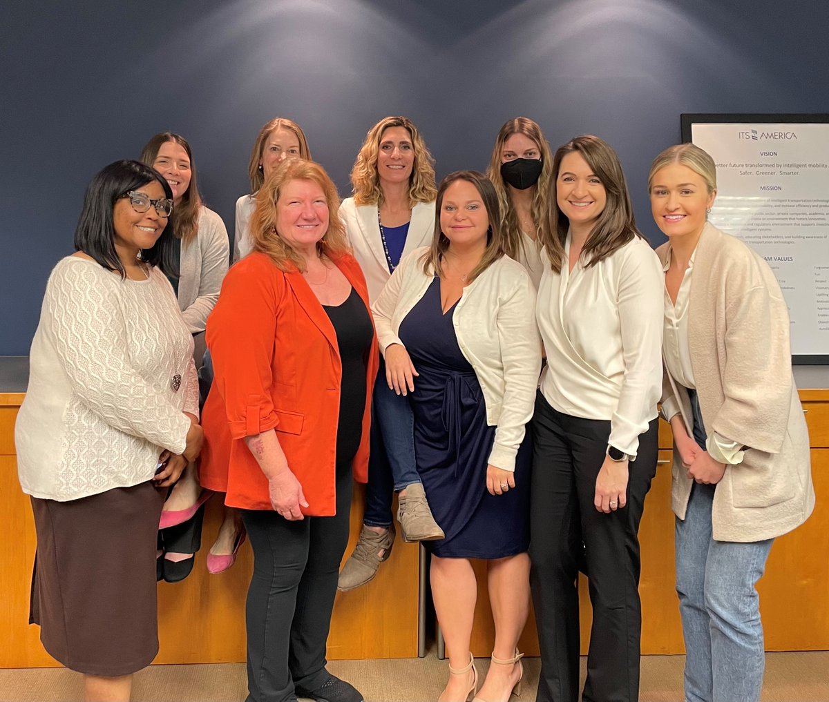 ITS_America's tweet photo. Happy International Women's Day from (some of) the amazing women of @ITS_America! #IWD2022 #InternationalWomensDay #THISisITS https://t.co/yllS7oaa4M