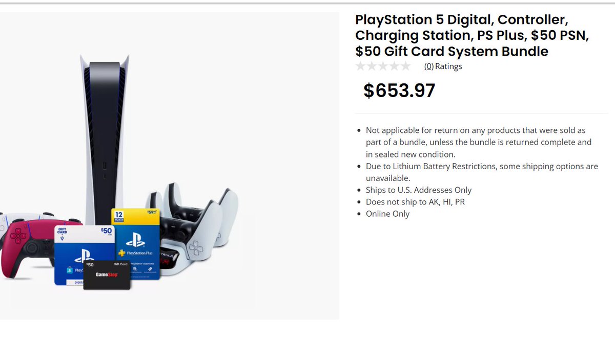 GameStop Digital PS5 Links - Live at 10AM CT for Pro Members⏰

PS5 Bundle #1
➡️bit.ly/3CqAFqN
With SSD Expansion

PS5 Bundle #2
➡️bit.ly/3vPyMCW
With Gift Cards, 1 Year PS Plus

♻️Retweet &amp; Follow <a href="/Tracker_RY/">Internet Deals at @Tracker_Deals</a> for restock alerts + deals

#GameStop #PS5 #PS5Share