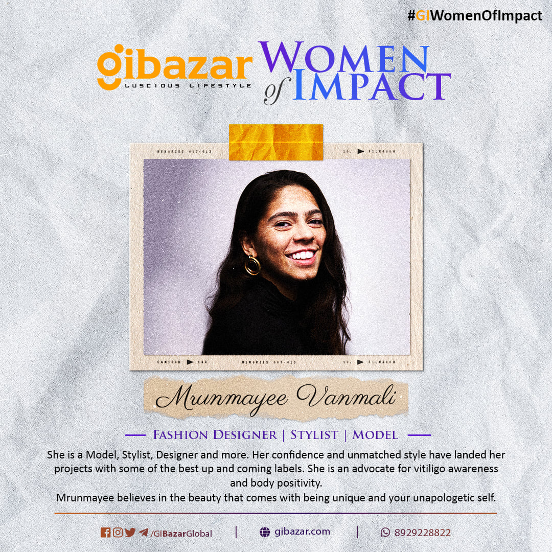 GIBLifestyle's tweet photo. Mrunmayee Vanmali is a Model, Stylist, Designer and Advocate for vitiligo awareness and body positivity. She believes that beauty comes with being your unapologetic self.

#womensday #internationalwomensday #giwomenofimpact #womeninmedicine #gibazar #fashioninsta #model #designer https://t.co/hvYMxFKlYI