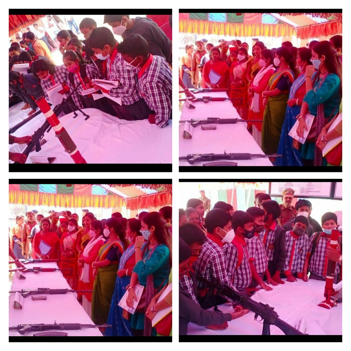 Azadi ka Amrit Mahotsav

Organised display of weapons to educate children and other civilians. This will inculcate a sense of patriotism amongst them.