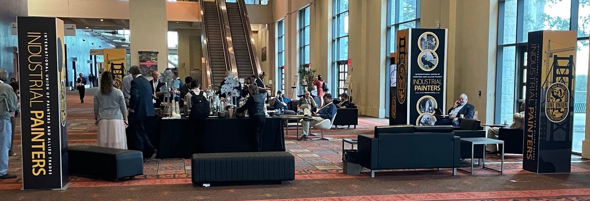 Good morning! Have a cup of coffee on the <a href="/GoIUPAT/">IUPAT</a>
industrial painters team as you start your day. Visit us at our lounge next to the meeting rooms at AMPP Conference 2022.  #AMPP2022