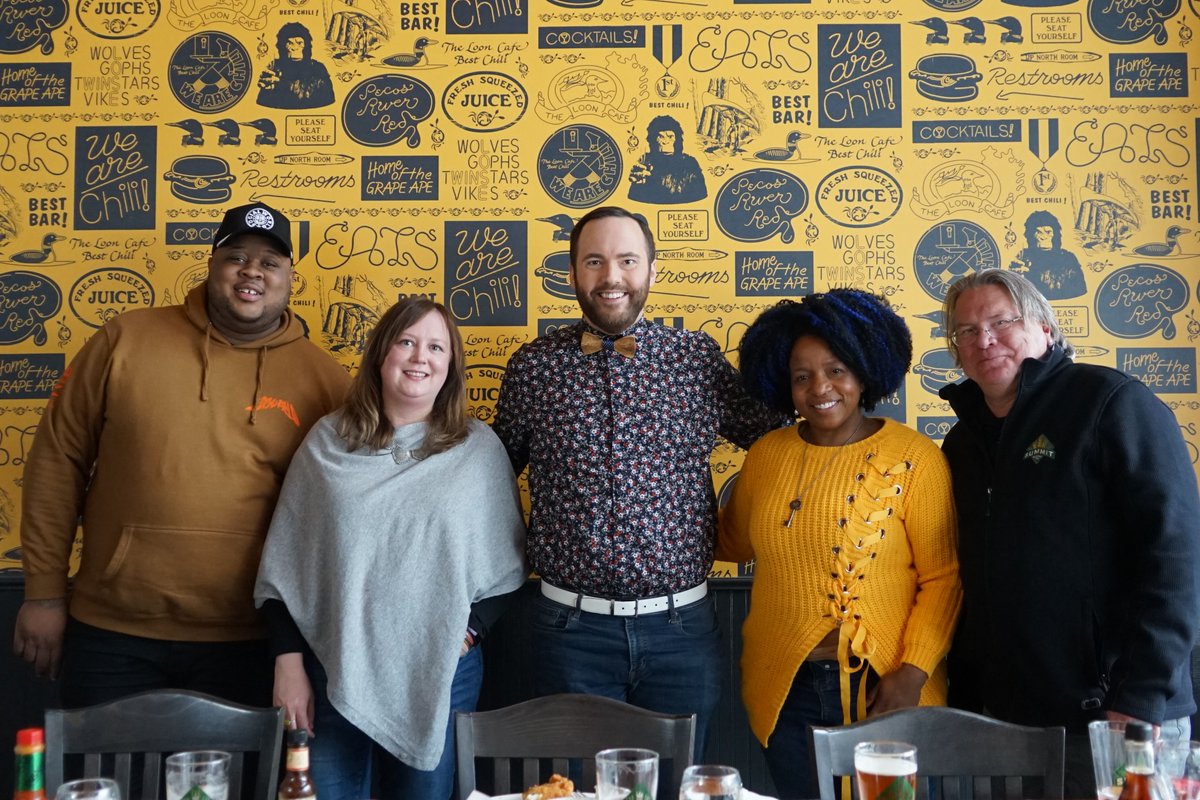 I joined <a href="/MissShannan/">Miss Shannan Paul</a>, <a href="/summitbeer/">Summit Brewing</a>, <a href="/jessflem/">Jess Fleming</a>, and Marques Johnson at The Loon in St. Paul for <a href="/mspmag/">Mpls.St.Paul Magazine</a>'s Fish Fry Face Off! WATCH AND VOTE: mspmag.com/eat-and-drink/…