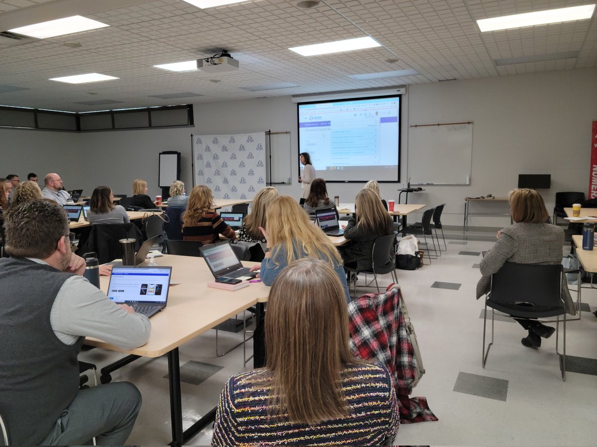 First face-to-face PD in almost two years! The incomparable <a href="/MrsWirtanen/">Tracy Wirtanen</a> leading our school administrators through our new LMS, Brightspace.