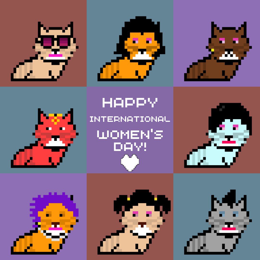 💗Happy International Women’s Day💗

Minting now (50% to charity): pixelpussiesnft.com

#WomensDay #WomenInNFTs #NFT