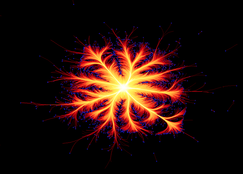 DocumentingBTC's tweet photo. This is a data visualization of the #Lightning⚡️ network’s 16,000 public nodes and their 140,000 open channels. https://t.co/nGymkuQPPW