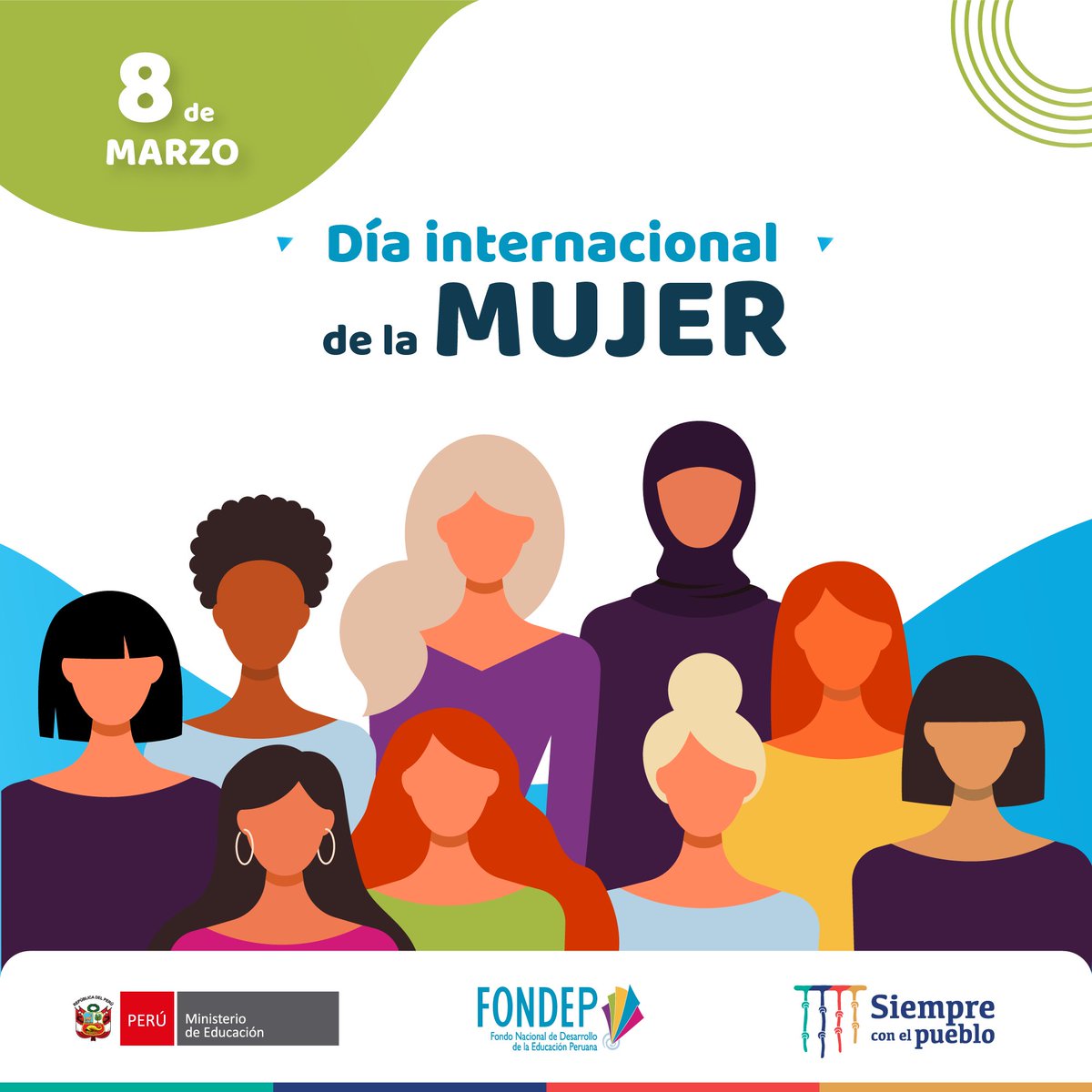 perufondep's tweet photo. Hoy es #8M #DíaInternacionalDeLaMujer Conmemoramos la lucha de las mujeres por construir una sociedad sin violencia, equitativa y en libertad. Un saludo muy especial para las docentes que con su trabajo y compromiso aportan a construir una educación en respeto y diversidad. https://t.co/Rhx7GL6NmC