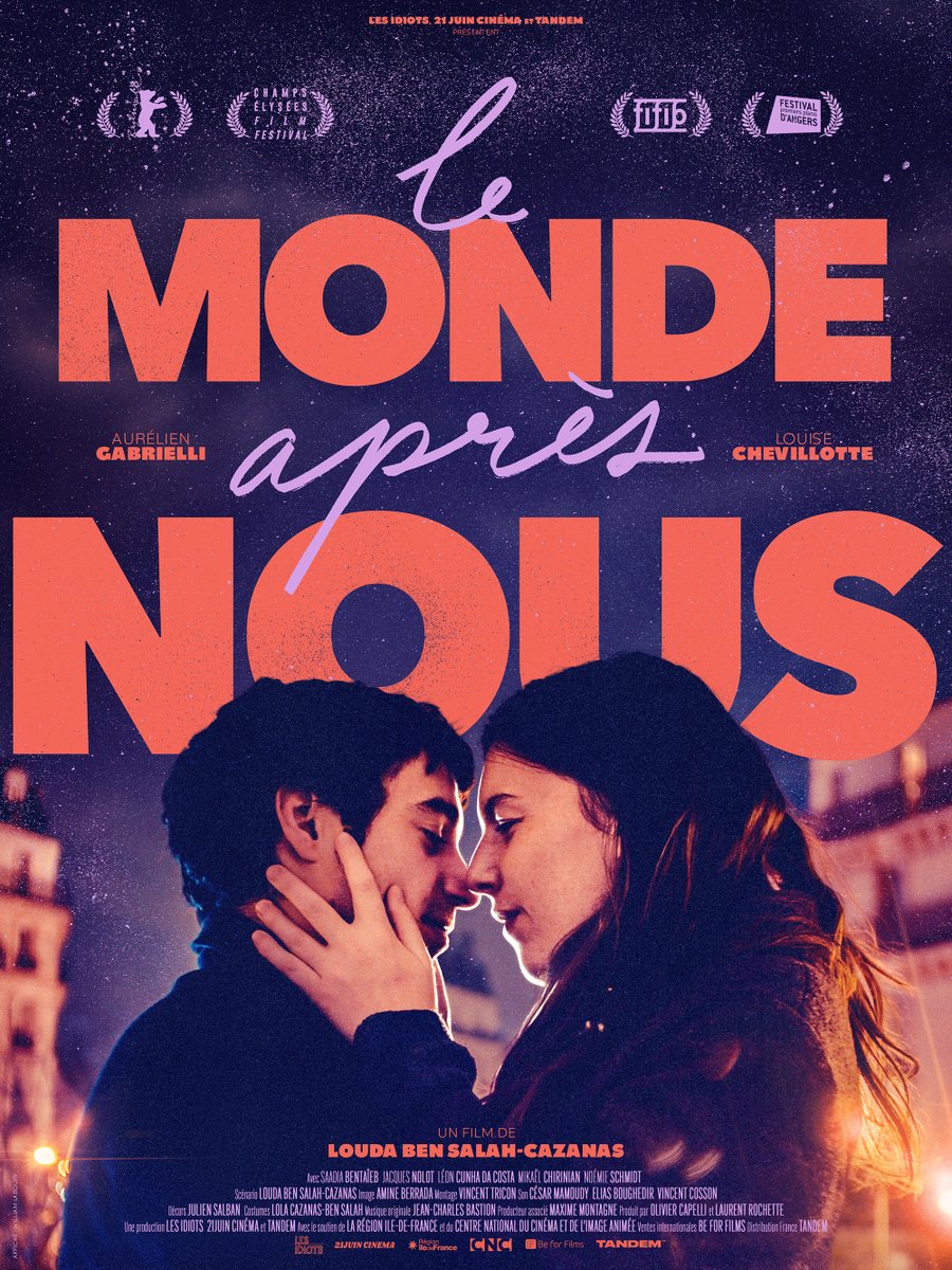 Faites l'amour, pas la guerre.

#LeMondeAprèsNous, un film de Louda Ben Salah-Cazanas.
Avec Aurélien Gabrielli, Louise Chevillotte, Saadia Bentaïeb, Jacques Nolot, Léon Cunha Da Costa, Mikaël Chirinian et Noémie Schmidt.
Au #cinéma le 20 avril.