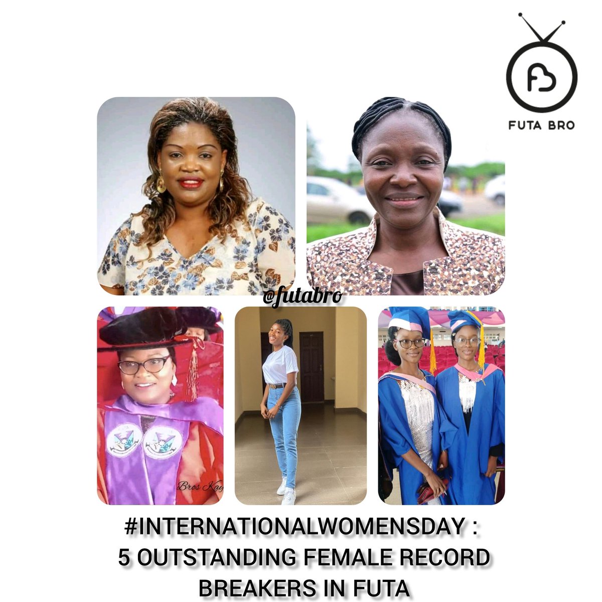 FutaBro's tweet image. Happy #InternationalWomensDay to all women out there. Today we also use the opportunity to celebrate women in our FUTA Community with great achievements. Get to know the 5 OUTSTANDING FEMALE RECORD BREAKERS IN FUTA. #BreakTheBias