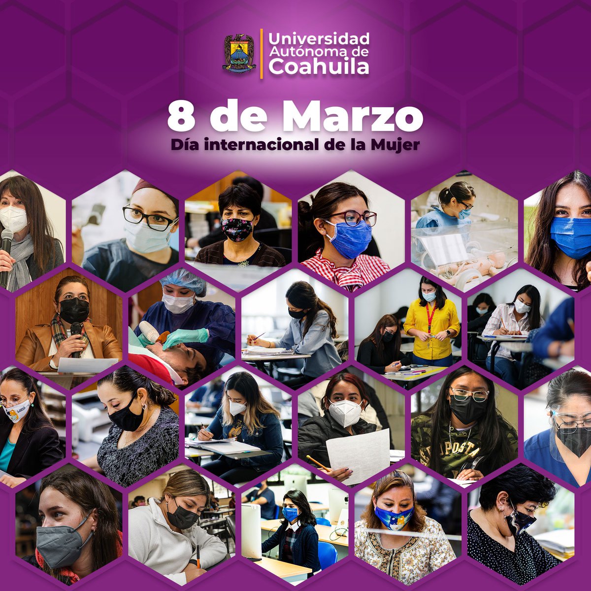 UAdeC's tweet photo. 8 de marzo. Día Internacional de la Mujer.  Nuestro reconocimiento al trabajo diario que realizan nuestras Universitarias en búsqueda de una mejor sociedad. #UAdeC https://t.co/DA56B9v3r3