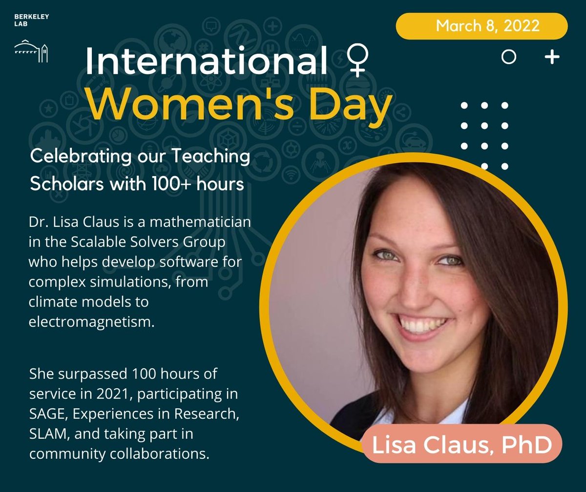 LBNLnext's tweet photo. This #InternationalWomensDay we're celebrating our teaching scholars, the #WomeninSTEM who have helped make our programs possible. Thanks @lsacls, @mariakzurek, and Dr. Rebecca Carney for all your work and commitment to education and outreach! https://t.co/kwTR1aGATG