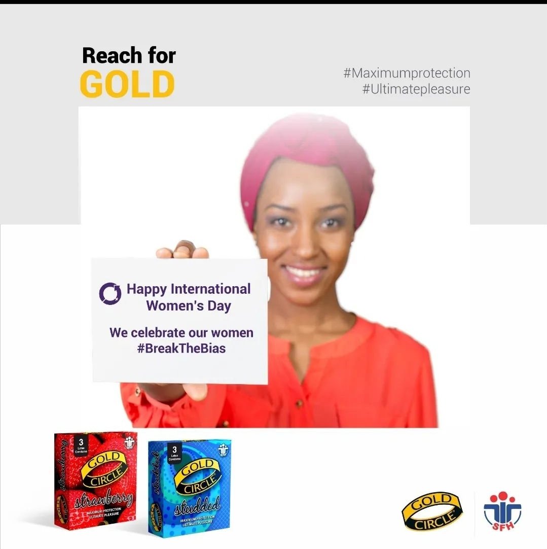 #BreakTheBias around condom use in women and girls.
#IWD2022 
#InternationalWomensDay 
#condom 
#safesex
#sfhighana 
#sfhnigeria 
#sfhsierraleone
#healthylivesforall