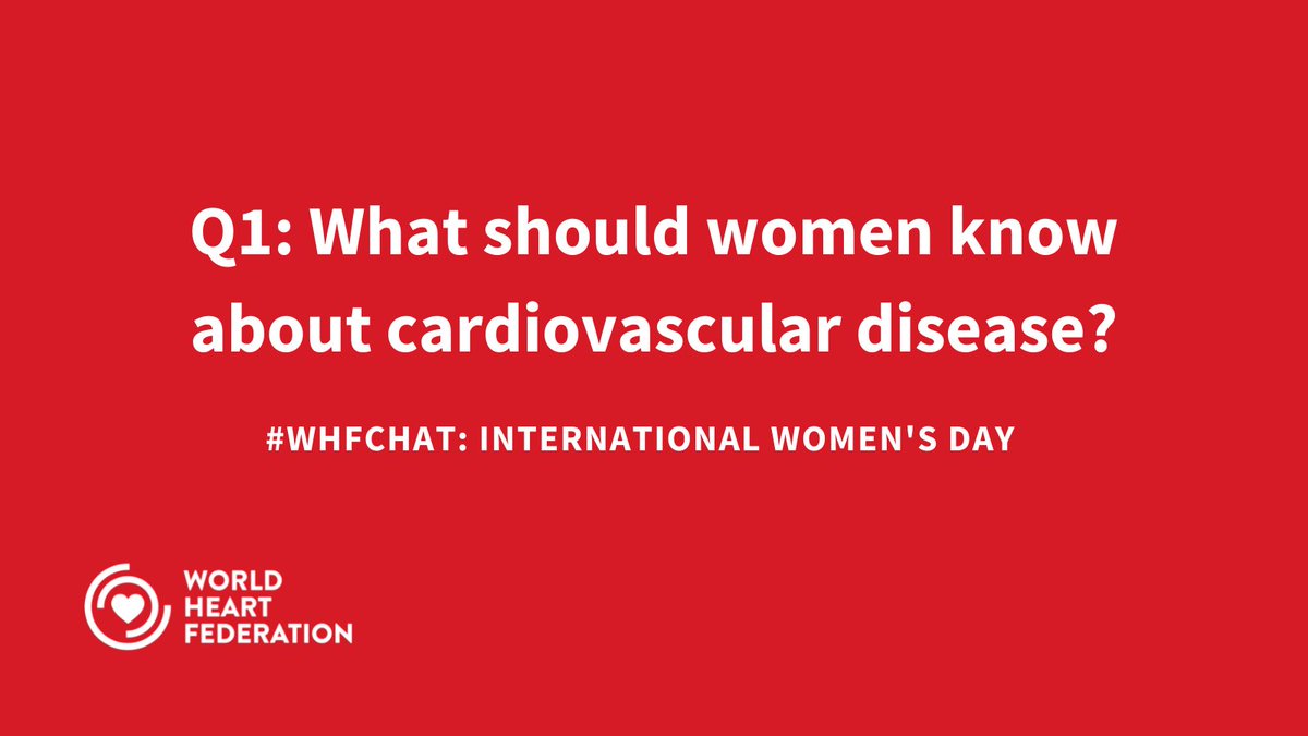 worldheartfed's tweet photo. Welcome to our #WHFChat on women and #NCDs ❤️
Q1: What should women know about cardiovascular disease? https://t.co/l5sMUkWKOq