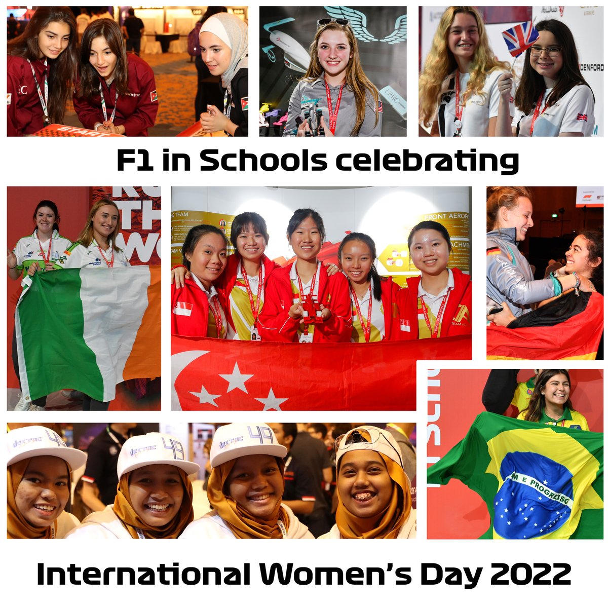 F1 in Schools celebrates International Women's Day 🥳
A global day celebrating the social, economic, cultural, and political achievements of women. 
We hope to see more female competitors joining F1 in Schools.
#f1 #breakthebias2022 #internationalwomensday #f1inschoolshq #STEM
