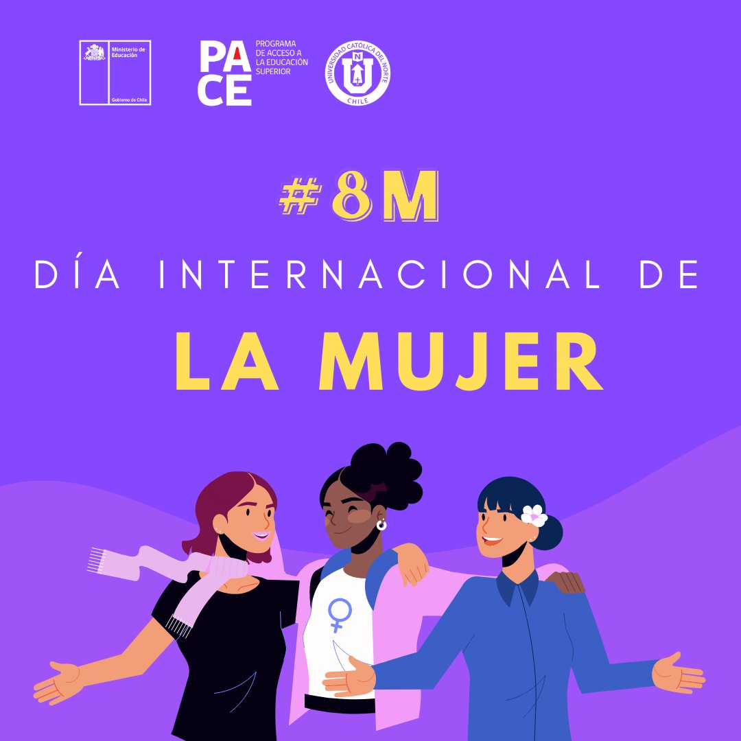 paceucn's tweet image. Hoy PACE UCN celebra los avances en la equidad de género, pero también se suma a los colectivos que siguen trabajando en los desafíos que aún faltan por lograr en la materia, en todas las áreas y disciplinas en que las mujeres se desenvuelven.  

 #DiaInternacionalDeLaMujer