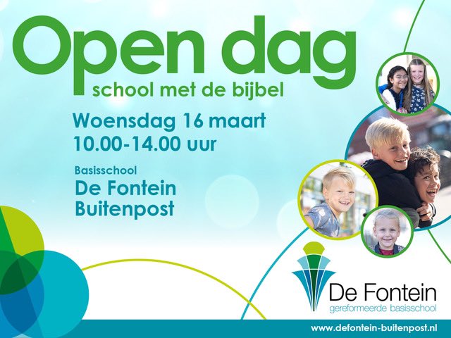 GBSFontein's tweet photo. Woensdag 16 maart is weer onze open dag. U bent dan van harte welkom op school. Kom kijken en we laten graag zien waarom de Fontein een goede school is voor uw kind https://t.co/PH1LyKvrYf