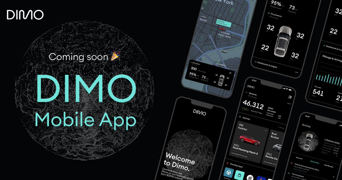 Coming very soon: the best connected vehicle experience that works across any vehicle, now in the DIMO Mobile App.