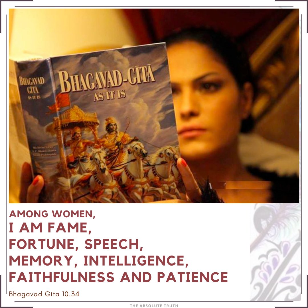 D_AbsoluteTruth's tweet photo. This #InternationalWomensDay know how Krishna describes the divine qualities of women and that 'HE' is the source of all capabilities

#InternationalWomensDay2022 https://t.co/2eXGMrf1eW