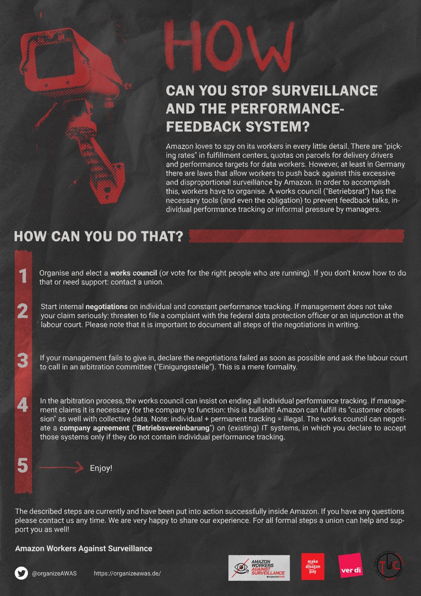 Amazon Workers Against Surveillance tweet media