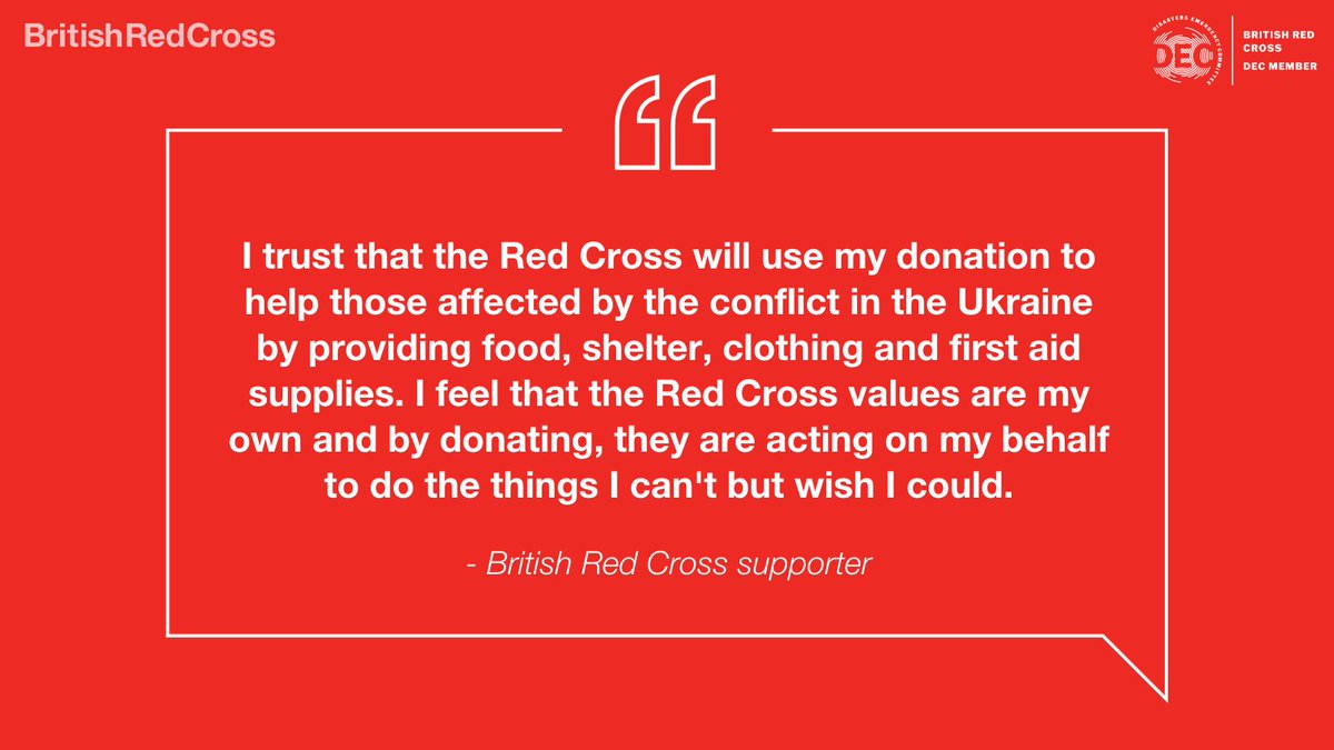 The Red Cross has been working hand in hand with communities in #Ukraine for almost eight years, and we won’t stop now. You have the power to help too. 

Donate here: bit.ly/UkraineCrisisA…