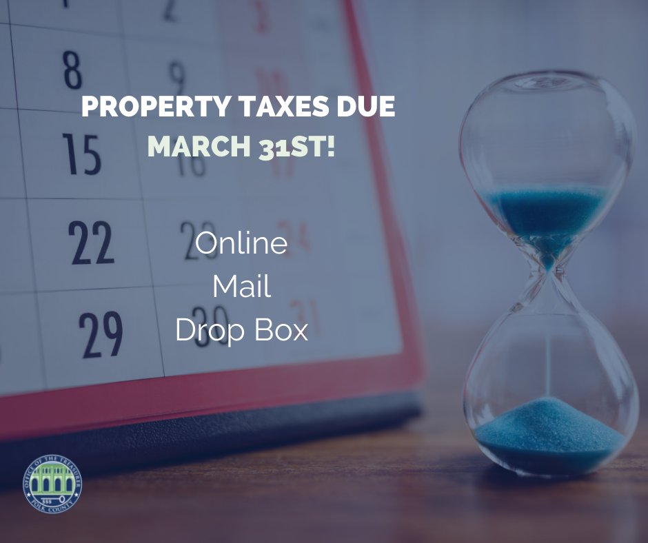 Polk County Treasurer (IA) on Twitter "2nd installment payments for property taxes are due