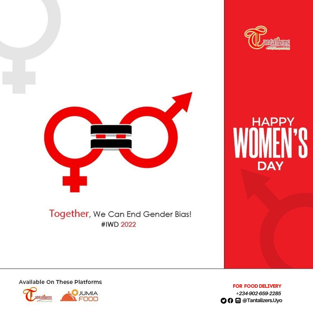 TantalizersUyo's tweet photo. Together, we can all break the bias - on International Women's Day and beyond.

#HappyIWD2022 #IWD2022 #BreakTheBias2022 https://t.co/NMx2P2cmda