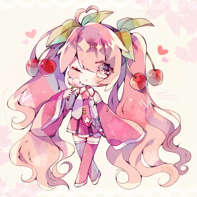 大好きな桜ミクちゃんでお祝い🌸
#ミクの日 #ミクの日2022 