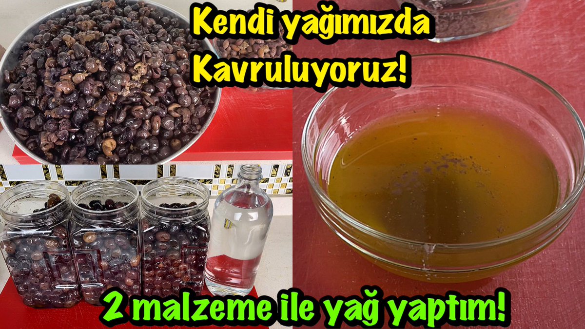 Evde yağ yaptım. YouTube kanalında