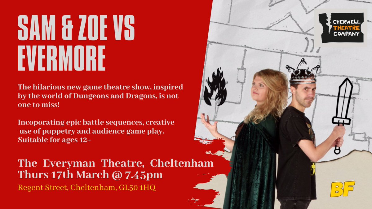 CTC_Productions's tweet photo. An epical theatrical quest is coming! With your help, our hapless heroes will battle ogres, solve Tolkienesque riddles and rescue the Kingdom's rightful ruler- but can they slay their own demons in the process? https://t.co/8GKUFIm3Mx #whatsoncheltenham #theatrecheltenham https://t.co/2jhdljLnm8