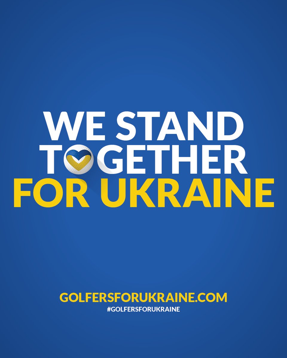 The golf community stands in solidarity with the victims of the conflict in Ukraine.
 
We have united with leading golf organizations to offer support by donating to UNICEF’s humanitarian efforts in the country. 🇺🇦 
 
Learn more ➡️ golfersforukraine.com
 
#GolfersForUkraine