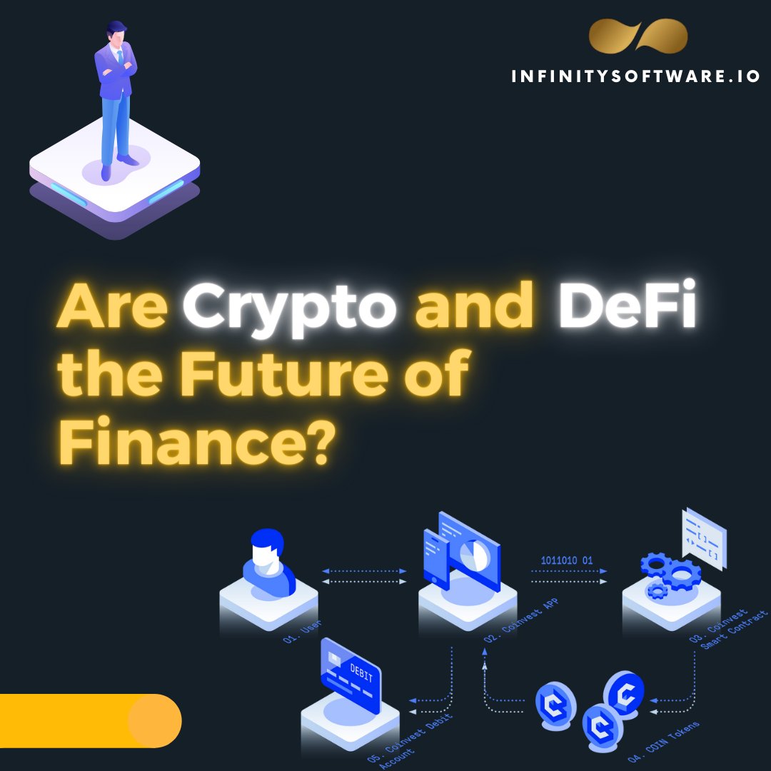 InfinityCrypto1's tweet image. 👩‍💼 The purpose of #DeFi is to improve the efficiency and security of well-known financial concepts by removing the need to trust third parties and centralized intermediaries. 📈

📝 Find out more about #InfinityCrypto.🔥
👉 infinitysoftware.io

#crypto #blockchain #altcoin